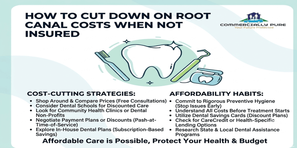 How to cut down on root canal costs when not insured
